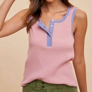 Anniewear Striped Sleeveless Top